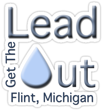 ""get The Lead Out Flint Michigan" Typography" Stickers - Very-low-drag Bullet (375x360), Png Download