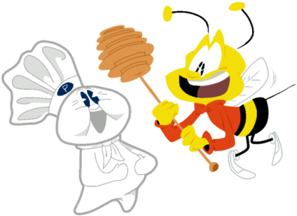 A Dough Boy And A Bee, Cuz Of Reasons - Bee (500x322), Png Download