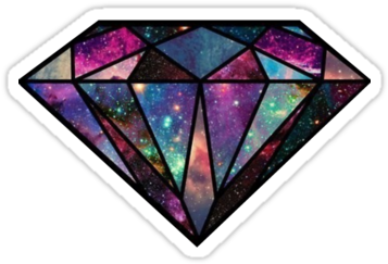 "trippy Diamond" Stickers By Sweetfx Redbubble - Diamond Png (375x360), Png Download