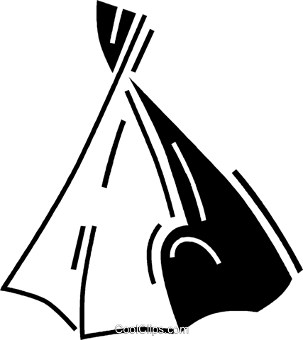 Teepee/wigwam Royalty Free Vector Clip Art Illustration - Tipi (427x480), Png Download