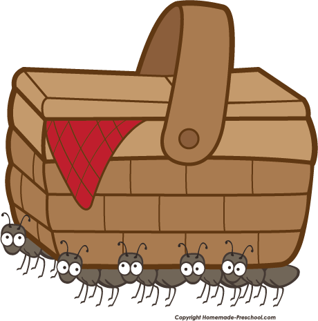 Picnic Clipart Free Picnic Clipart History Clipart - Picnic Basket With Ants (460x465), Png Download