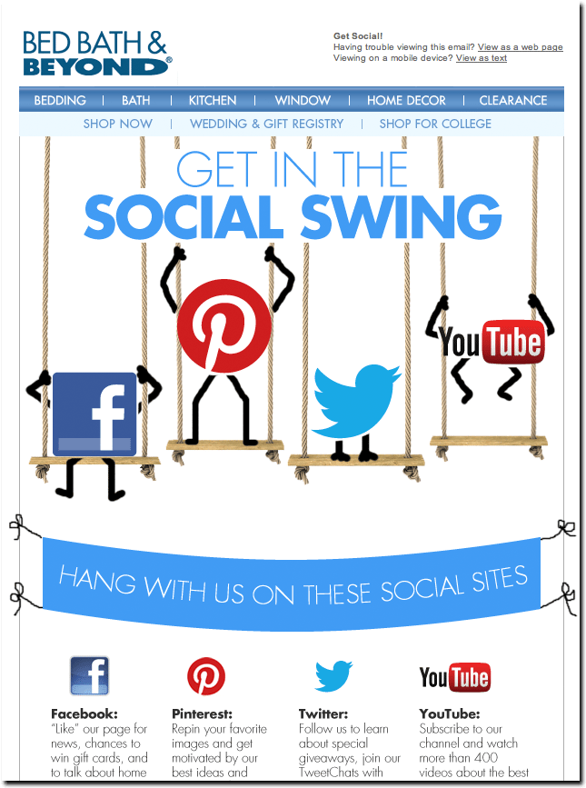Social Media-focused Email Marketing - Find Us On Social Media Email (692x930), Png Download