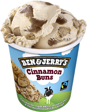 Cinnamon Buns - Ben And Jerry's Non Dairy Cinnamon Bun (500x500), Png Download