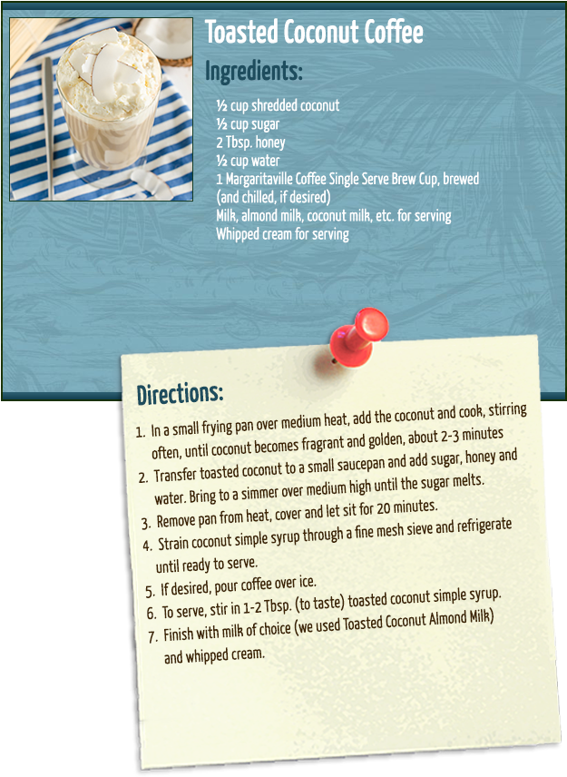 Toasted Coconut Coffee - Food (630x876), Png Download