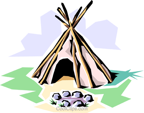 Indian Teepee Royalty Free Vector Clip Art Illustration - Scouts Of Greece (480x375), Png Download