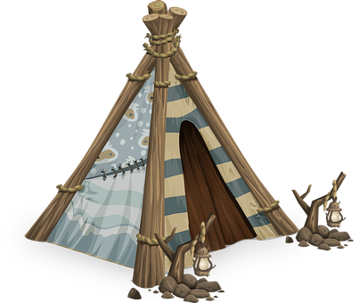 Tipi Tent Tepee Teepee Indian Native Abori - Tipi Png (403x340), Png Download