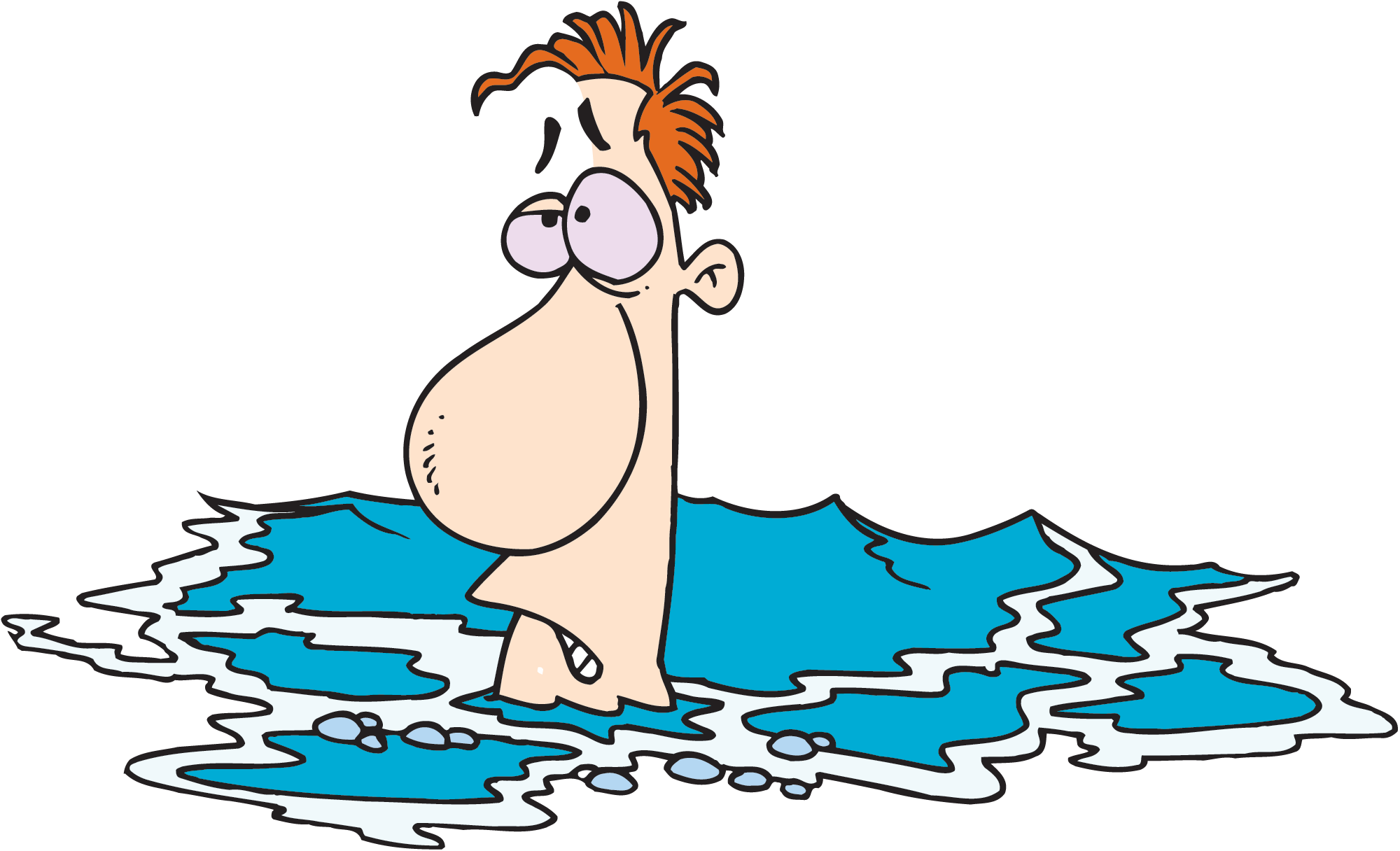 Cartoon People Swimming - Cartoon Of Someone Drowning (2000x1216), Png Download