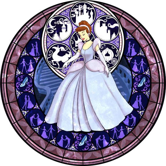 So Far, Three Disney Princesses Have Been Confirmed - Disney Cinderella Stained Glass (573x573), Png Download