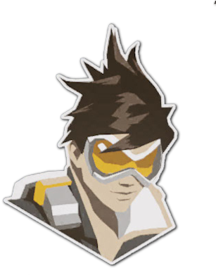 Ready For Action - Overwatch Tracer Spray Png (329x400), Png Download