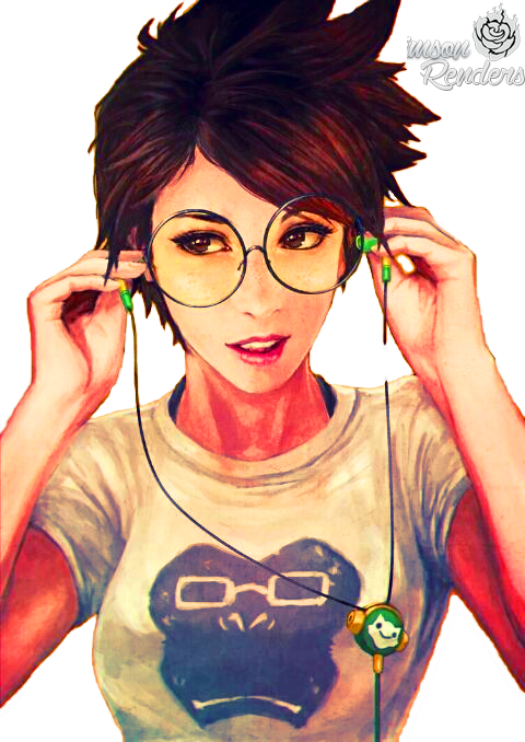 Casual Tracer By Crimsonrenders - Tracer Portrait Fan Art (480x678), Png Download
