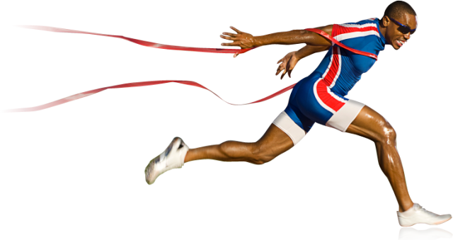 Athlete Runner Png Clip Art - Running Man Png (640x339), Png Download