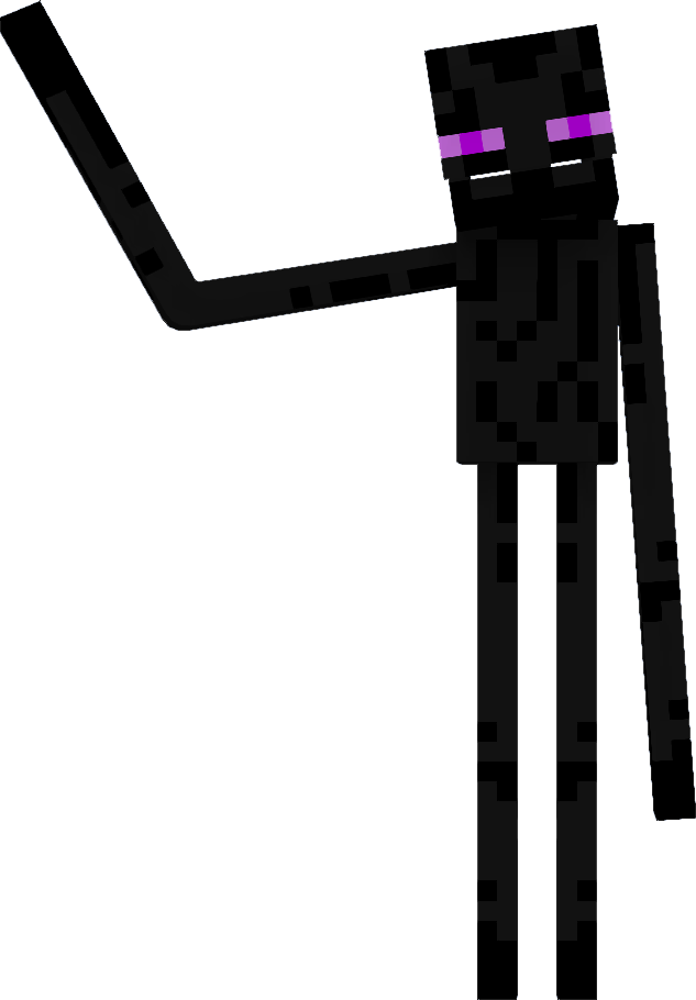 Endie Waving - Minecraft Monster School Enderman (633x910), Png Download
