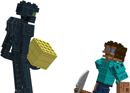 Bad Day Bad Day Bad Day R - Minecraft Lego Enderman (800x358), Png Download