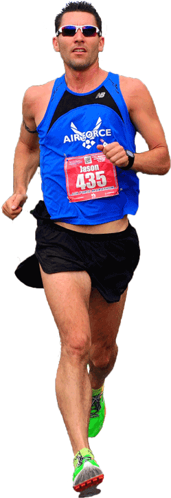 Runner Man Png Image - United States Air Force Marathon (542x736), Png Download