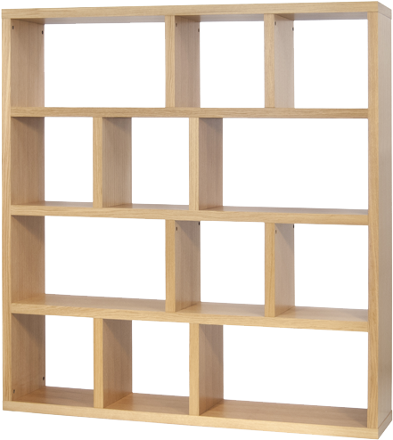Berlin Bookcase 4 Levels - Berlin 4 Levels 150 Cm In Oak Shelving Units By Temahome (600x600), Png Download