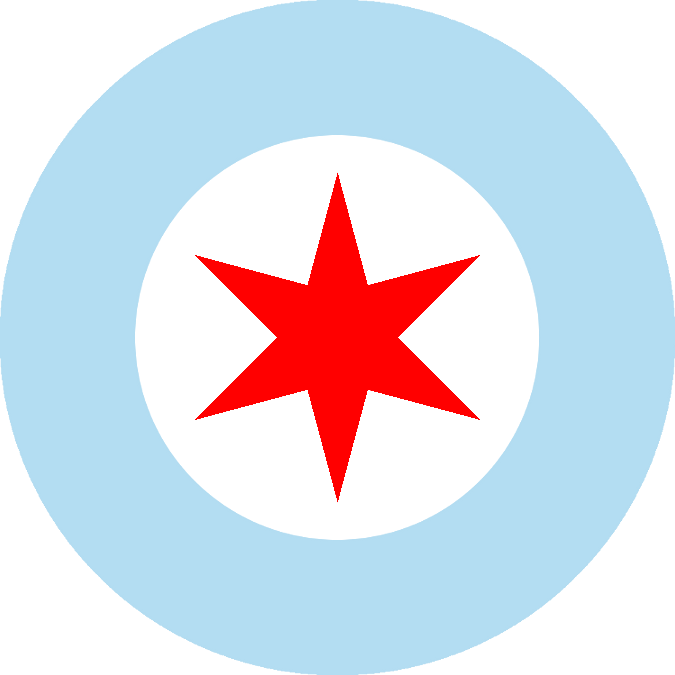 Roundel Of The Chicago Air Force - City Of Chicago Star (675x675), Png Download