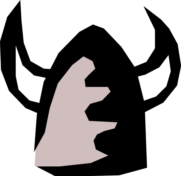 Vector Illustration Of Germanic Norse Seafarer Viking - Black Diamond Vector Helmet (720x700), Png Download