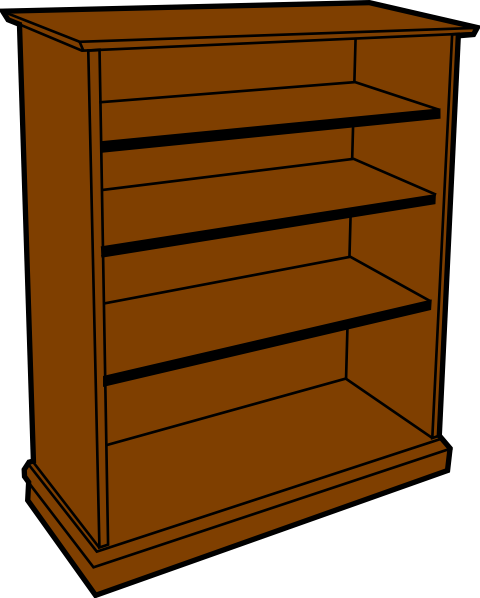 Wood Bookcase Clip Art At Clkercom Vector Clip Art - Wooden Shelves Clipart (480x598), Png Download