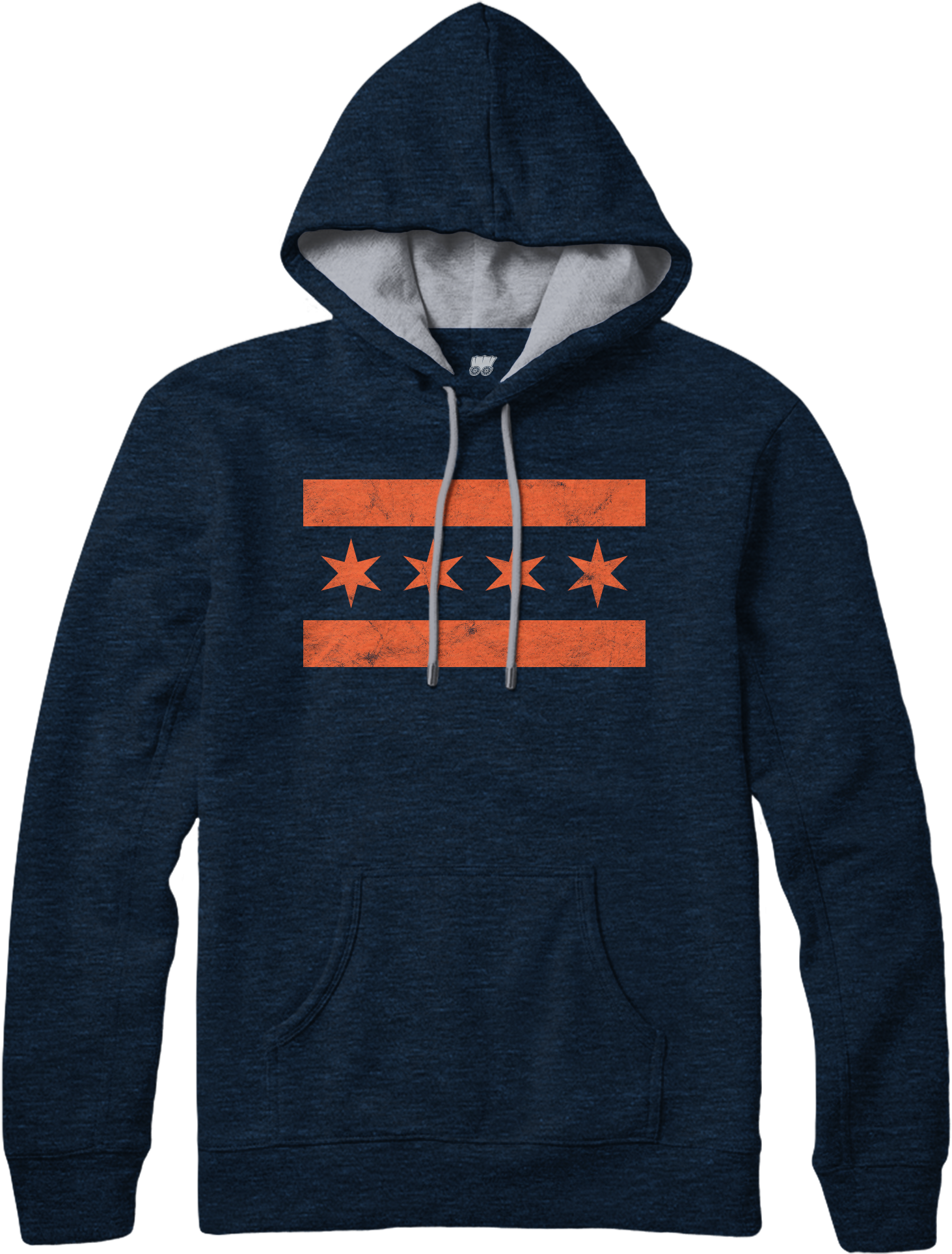 Chicago Flag Lightweight Hoodie Sweatshirt Navy Blue - Hoodie (2048x2048), Png Download