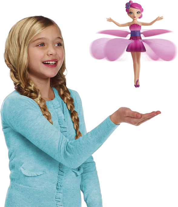 Flower Fairy - Flying Fairy Doll (588x686), Png Download
