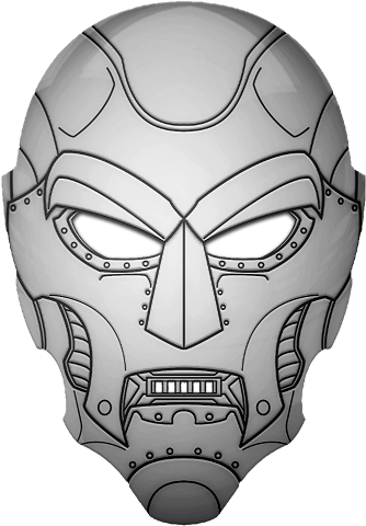Library Doctor By Kalel On Deviantart - Dr Doom Mask Png (359x505), Png Download