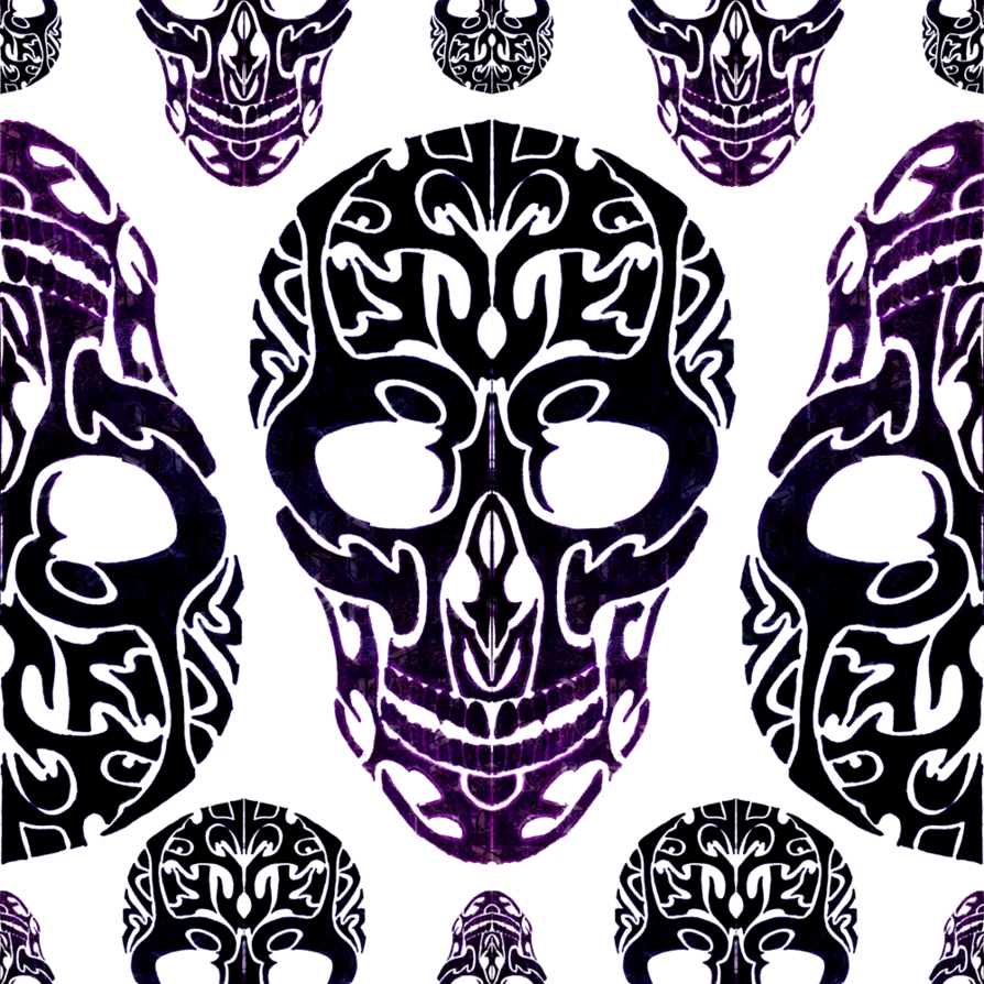Tribal Skull Pattern By Polybrush On Deviantart Png - Digital Art (894x894), Png Download
