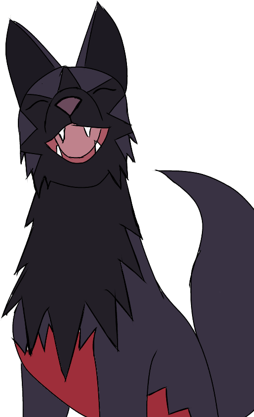 Poochyena & Zoroark Fusion - Cartoon (720x853), Png Download