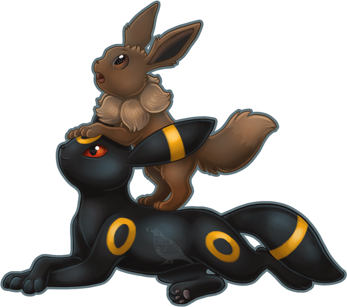 Eevee & Umbreon - Umbreon (1280x1127), Png Download