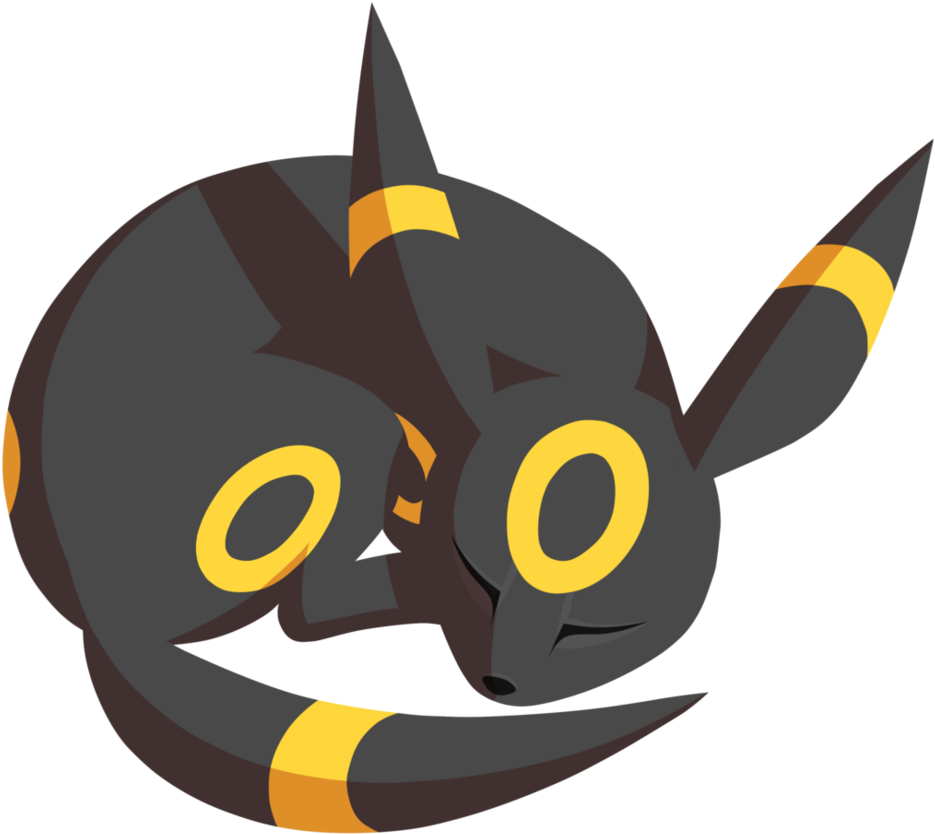 Transparent Umbreon Sleeping Image Transparent Library - Umbreon Sleeping (944x846), Png Download