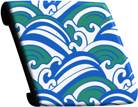 Tribal Pattern - The Great Wave Off Kanagawa (800x500), Png Download