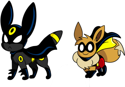Cat Dog Like Mammal Yellow Mammal Cartoon Vertebrate - Umbreon Batman (500x310), Png Download