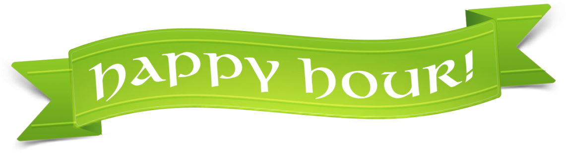 Happy Hour Banner - Happy Hour Png Green (1150x321), Png Download