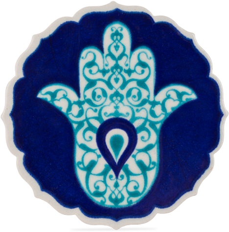 Tribal Home Hand Navy Coaster - Emblem (555x555), Png Download