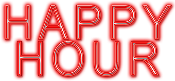 Enter To Win A Complimentary Happy Hour - Happy Hour Logo Png (584x310), Png Download