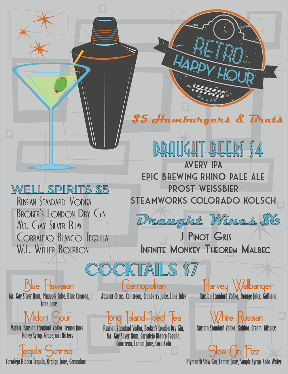 Happy Hour Every Week Mon-fri 4pm To 6pm - Bar Happy Hour Week (1000x1298), Png Download