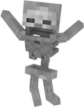 Spoiler - Skeleton Minecraft Cinema 4d (960x540), Png Download