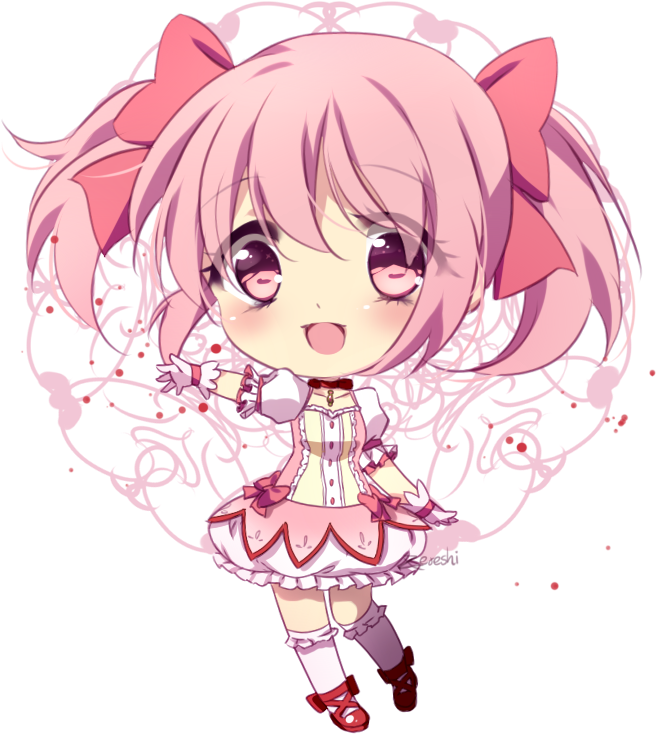 Clip Library Library Madoka Transparent Chibi - Chibi Madoka (800x800), Png Download