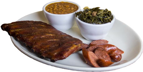 1/2 Rack Ribs Choice Of Chicken - Ribs (489x258), Png Download