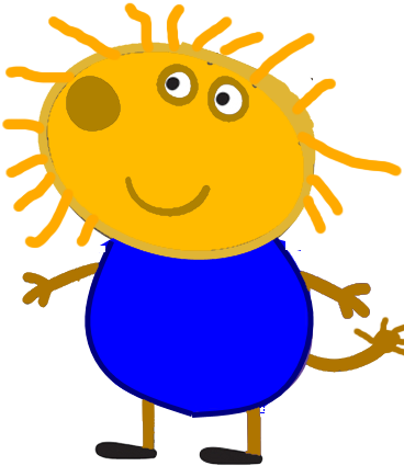 Leolionreal - Leo Lion Peppa Pig (371x463), Png Download