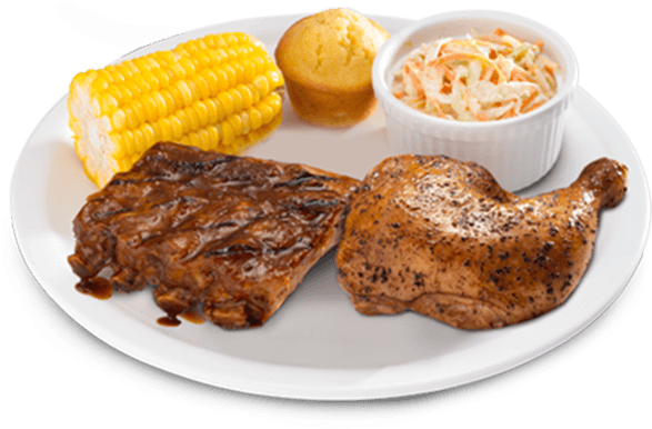 Rib And Chicken Plate - Kenny Rogers Menu Solo B Price (600x600), Png Download