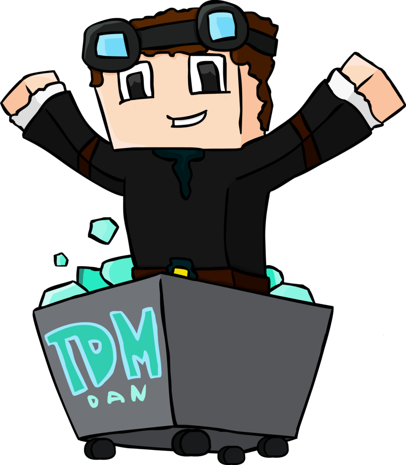 Person Riding On The Diamond Minecart Railway - Diamond Minecart Fan Art (835x956), Png Download