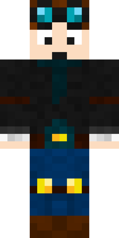 Famous Youtuber The Diamond Minecart - Dantdm Minecraft Skin 2017 (396x792), Png Download