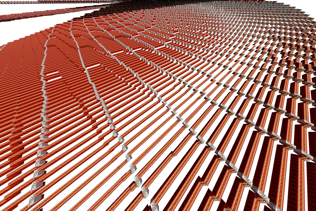 Mega Minecraft Minecart Coaster - Wood (1080x720), Png Download