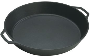 17" Cast Iron Skillet - Cast Iron Skillet (376x338), Png Download
