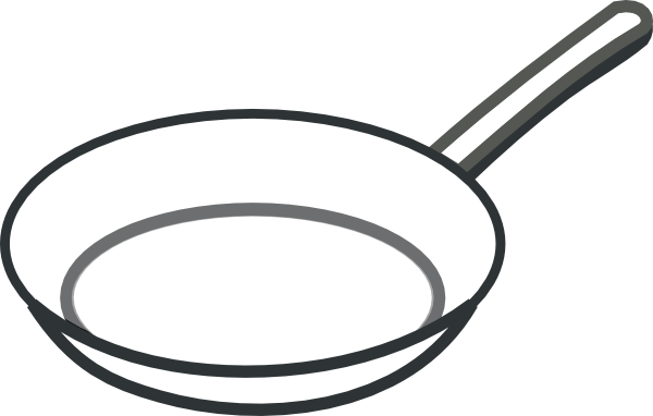 Pan Clip Art - Fry Pan Icon White Png (600x382), Png Download
