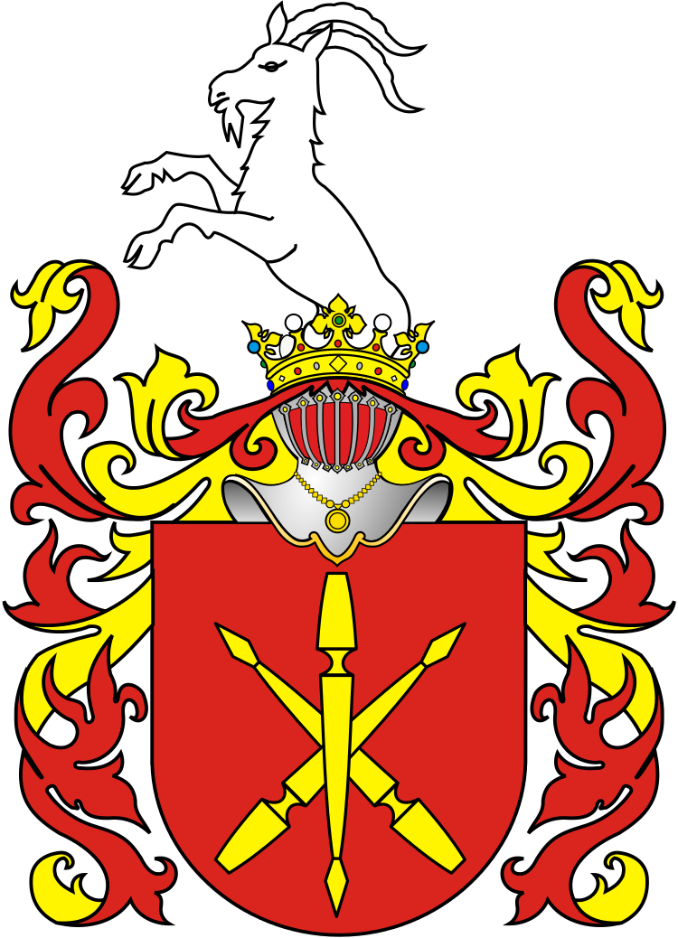 Piękny Zamość Herbs List, Family Genealogy, Coat Of - Dabkowski Family Crest (750x1038), Png Download