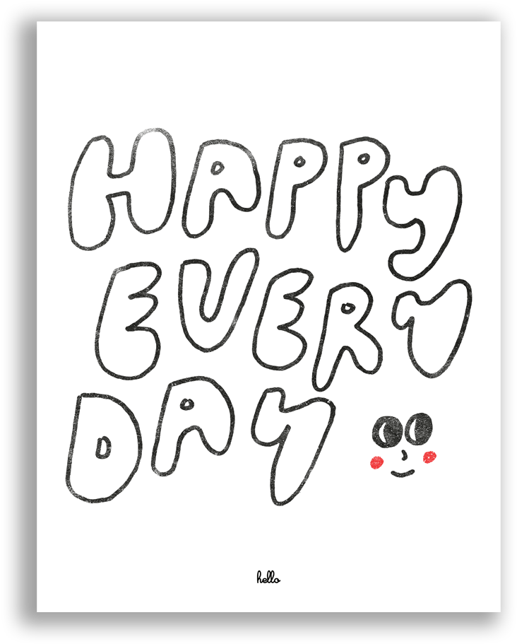 Happy Every Day Limited Edition 11”x14” Giclee Print - Americanflat Picture Frame (1024x1024), Png Download