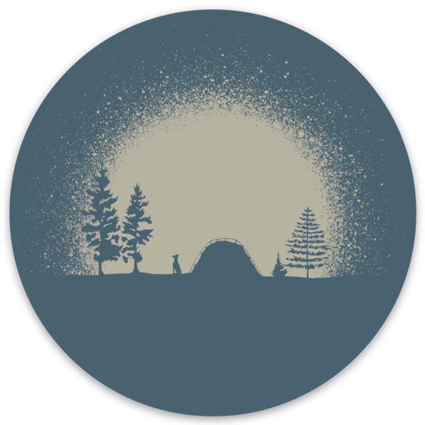 Camp Vibes Sticker - Sticker (597x597), Png Download