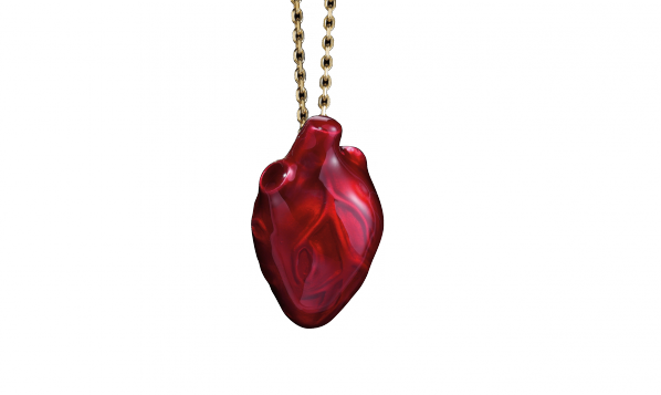 Bleeding Heart Pendant - Bleeding Heart Ruby (598x357), Png Download