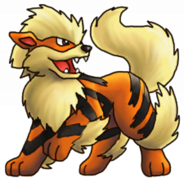Growlithe And Arcanine Pokemon - Dessin De Pokemon Arcanin (600x581), Png Download